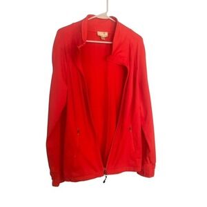 Tangerine Womens XL Full Zip Jacket Lightweight Activewear Athletic Coral